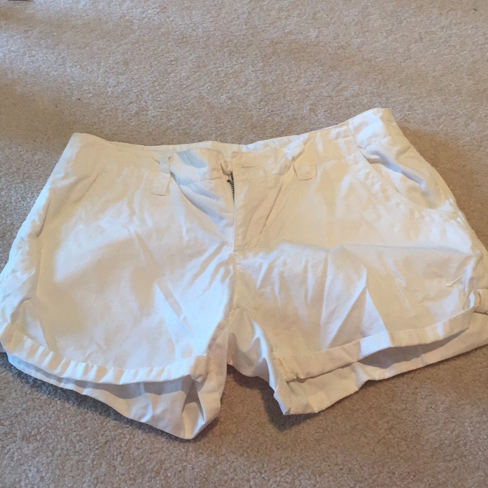 White 3”  Nike Cargo shorts